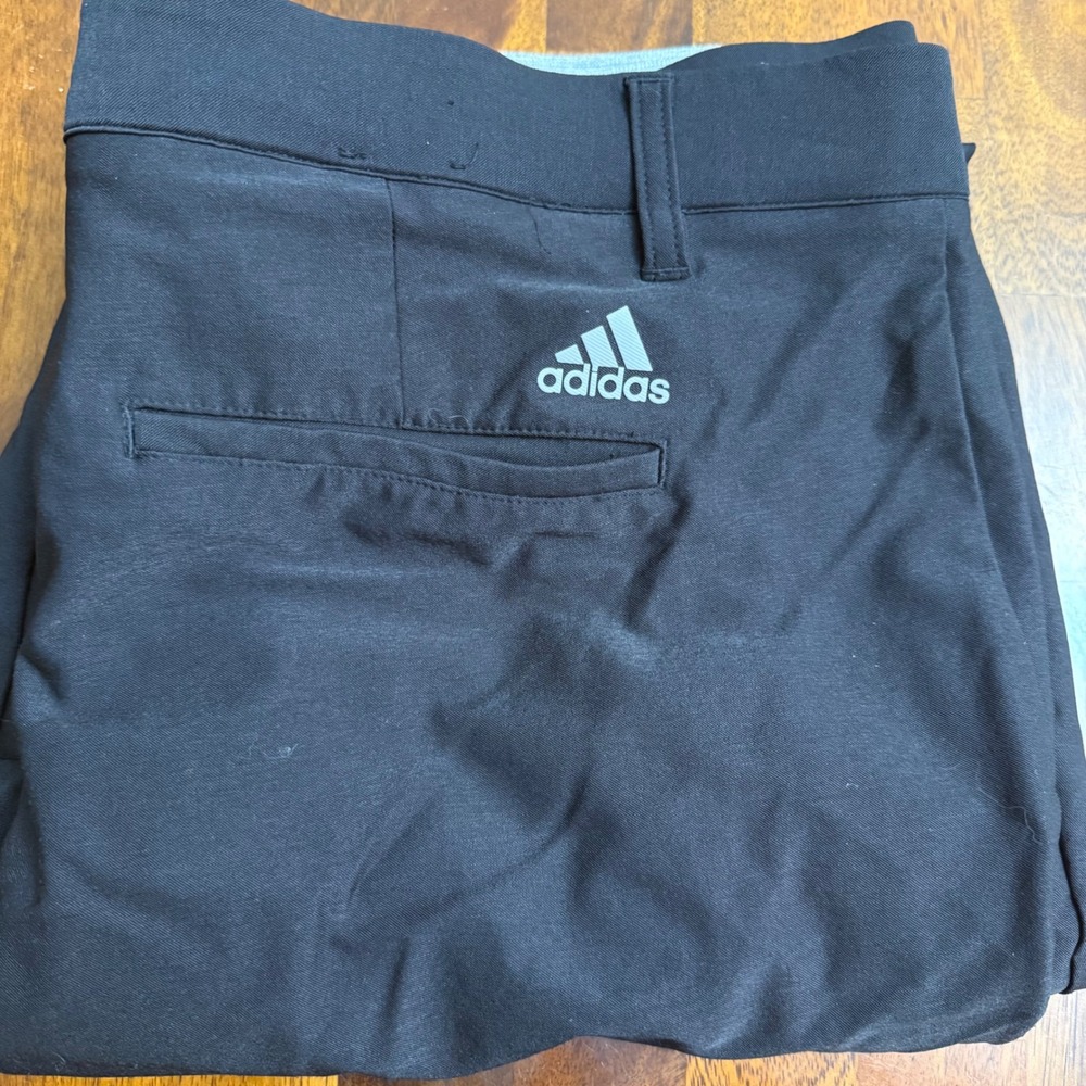Adidas Mens Black Golf Pants‎ 36 x 32 (38x 30) Stretch Performance Trousers - Picture 2 of 7